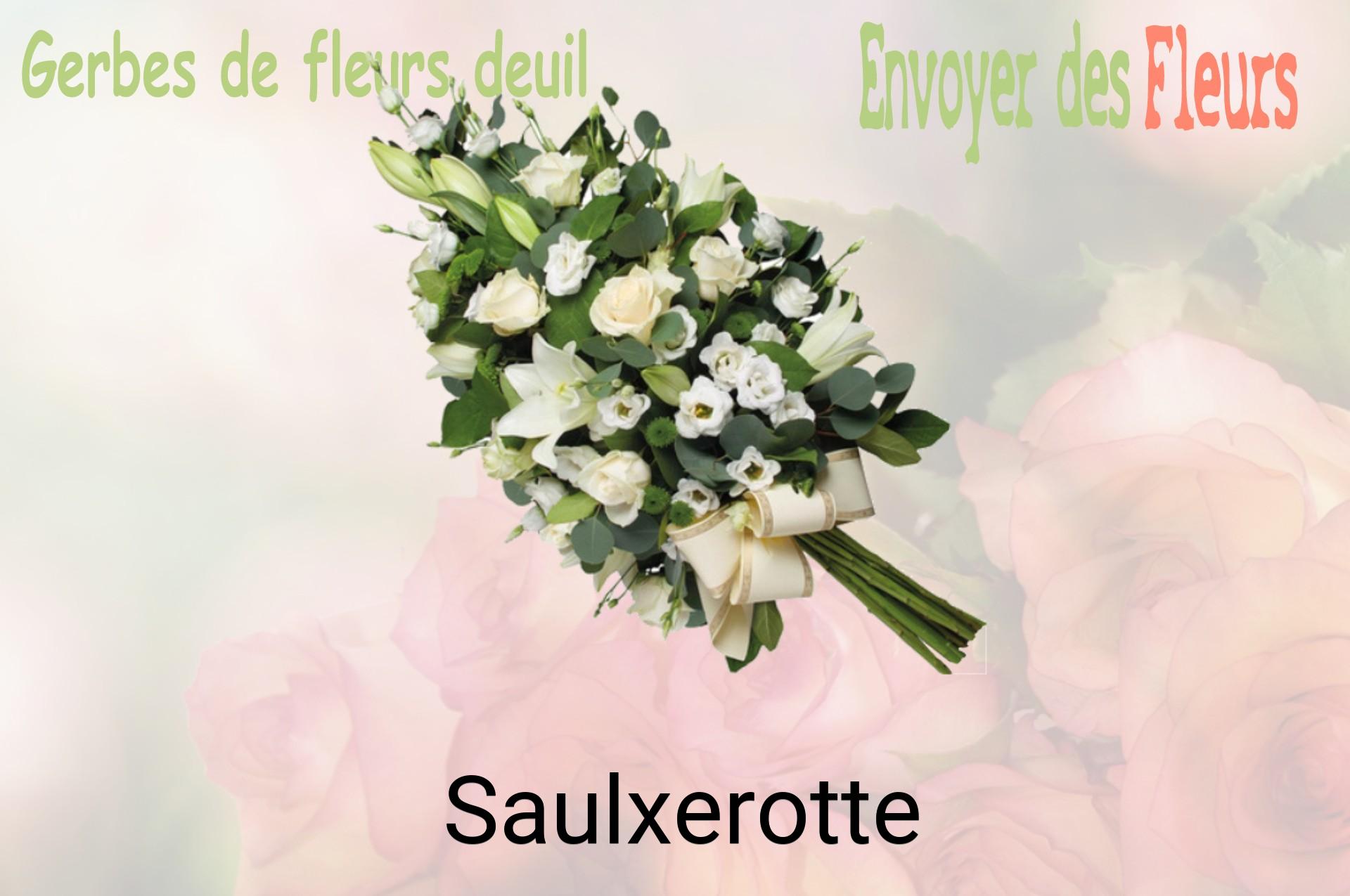 Gerbe de fleurs de deuil livrée à Saulxerotte